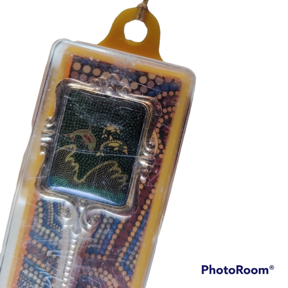 TOBWABBA Aboriginal Art Galaxy Silver Plated 90's  Australia-Souvenir Spoon Box - Picture 11 of 12